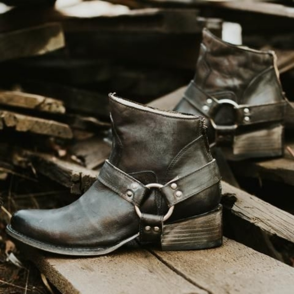 Freebird Santiago Boots Distressed Leather Ankle Boots Freebird By Steven Sz 12